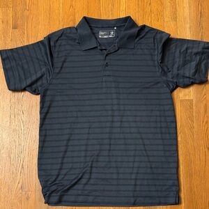Cutter & Buck Men's Navy and Black Stripe Polo